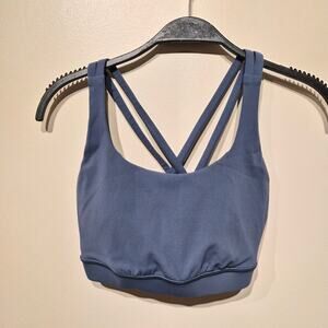 Lululemon Blue Twill Energy Sports Bra Size 6
